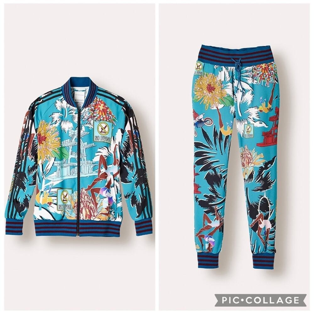 Adidas Originals X Mary Katrantzou Tracksuit Set Jacket pants joggers S/M